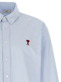 Ami Paris Ami De Coeur Shirt Blue