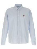Ami Paris Ami De Coeur Shirt Blue