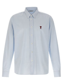 Ami Paris Ami De Coeur Shirt Blue