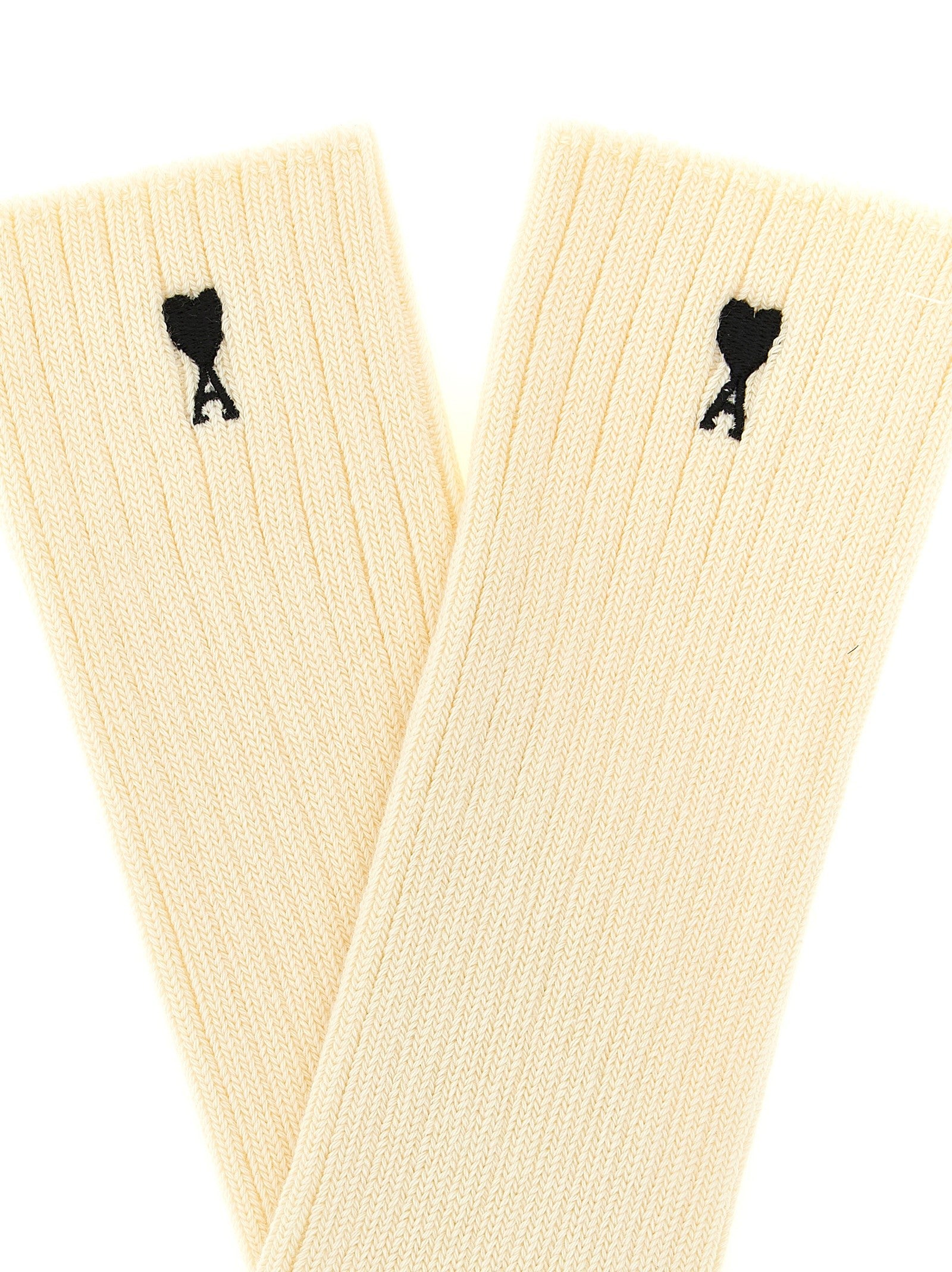 Ami Paris Ami De Coeur Socks White