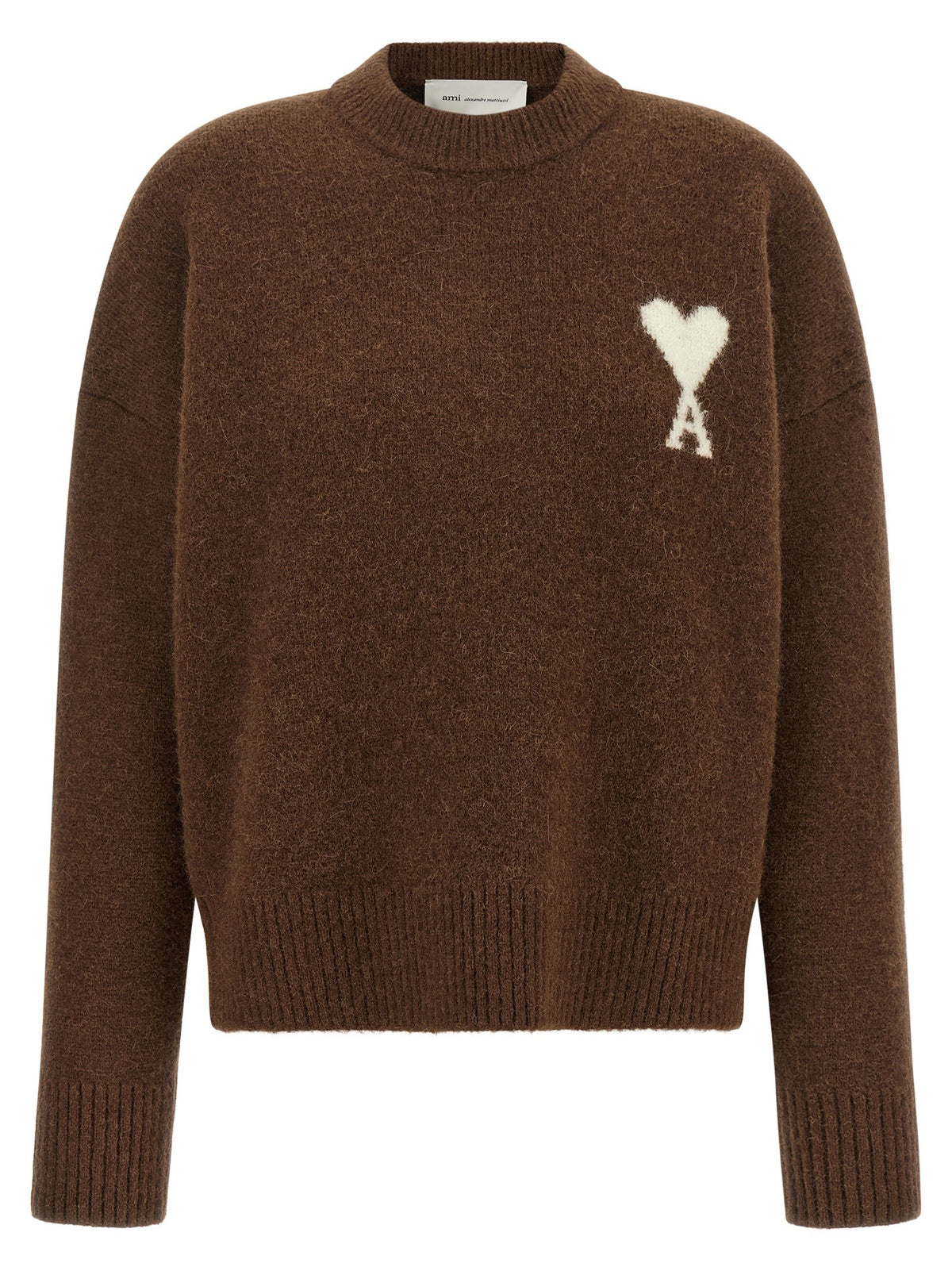 Ami Paris Ami De Cœur Sweater Brown