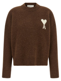 Ami Paris Ami De Cœur Sweater Brown