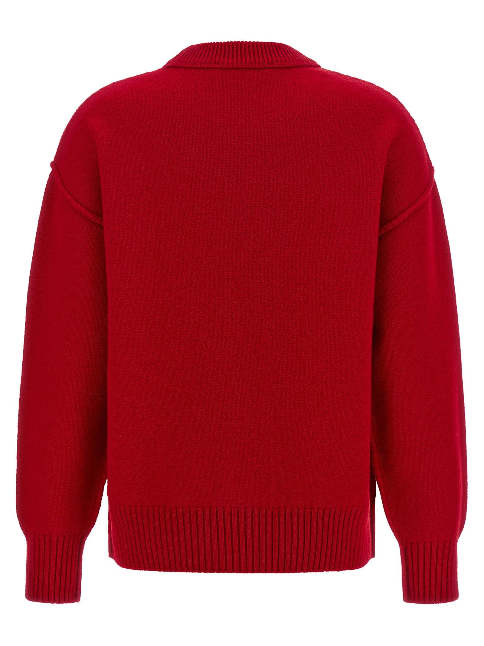 Ami Paris Ami De Coeur Sweater Red