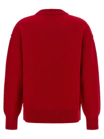 Ami Paris Ami De Coeur Sweater Red