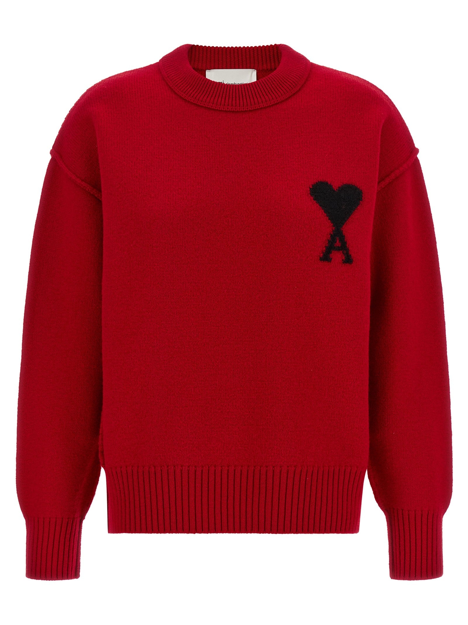 Ami Paris Ami De Coeur Sweater Red