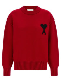 Ami Paris Ami De Coeur Sweater Red