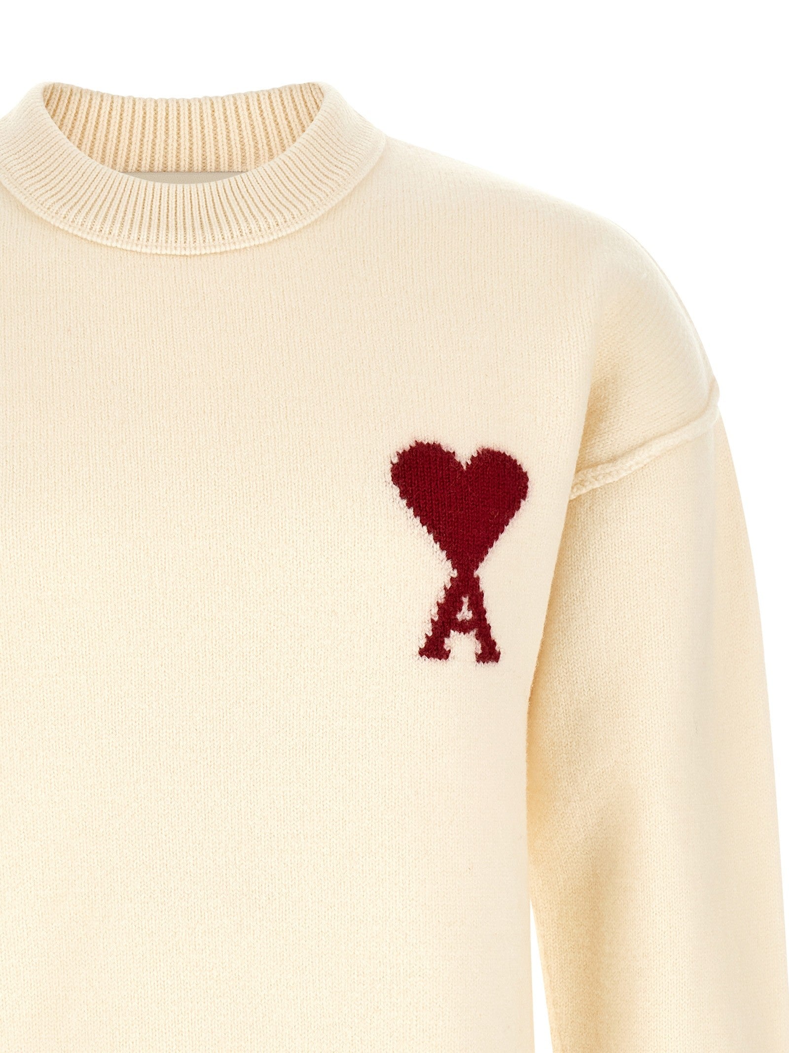 Ami Paris Ami De Coeur Sweater Red