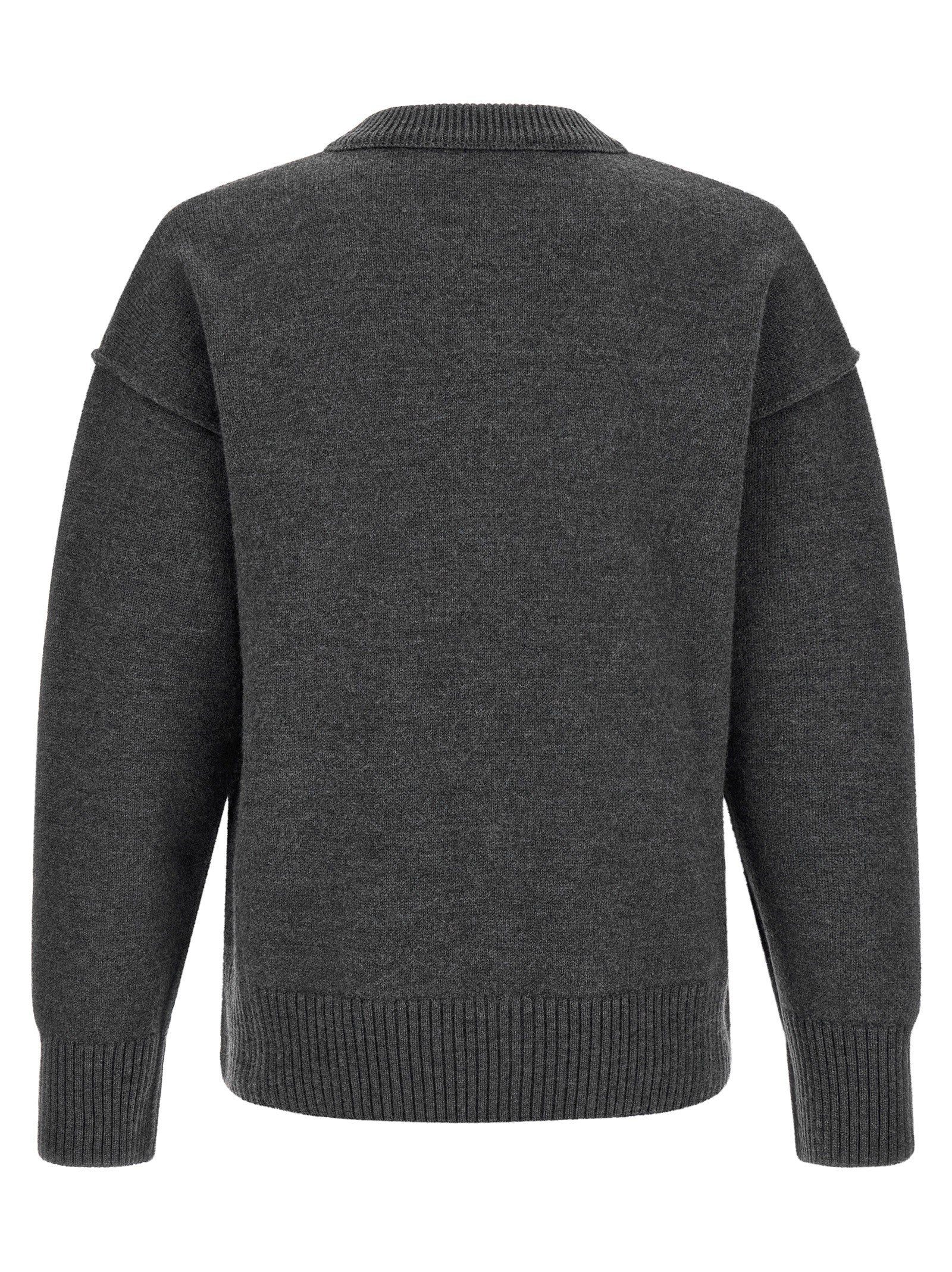 Ami Paris Ami De Coeur Sweater Grey