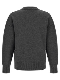 Ami Paris Ami De Coeur Sweater Grey