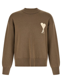 Ami Paris Ami De Coeur Sweater Beige