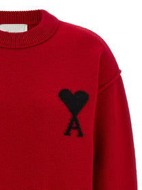 Ami Paris Ami De Coeur Sweater Red