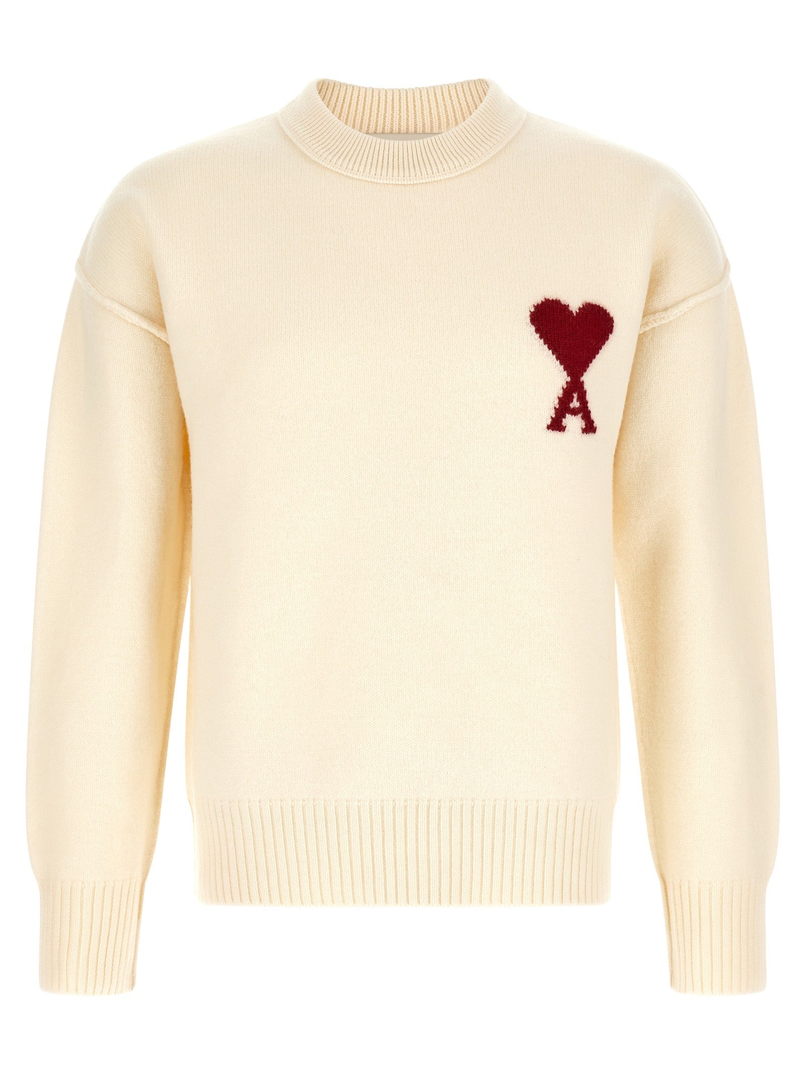 Ami Paris Ami De Coeur Sweater Red