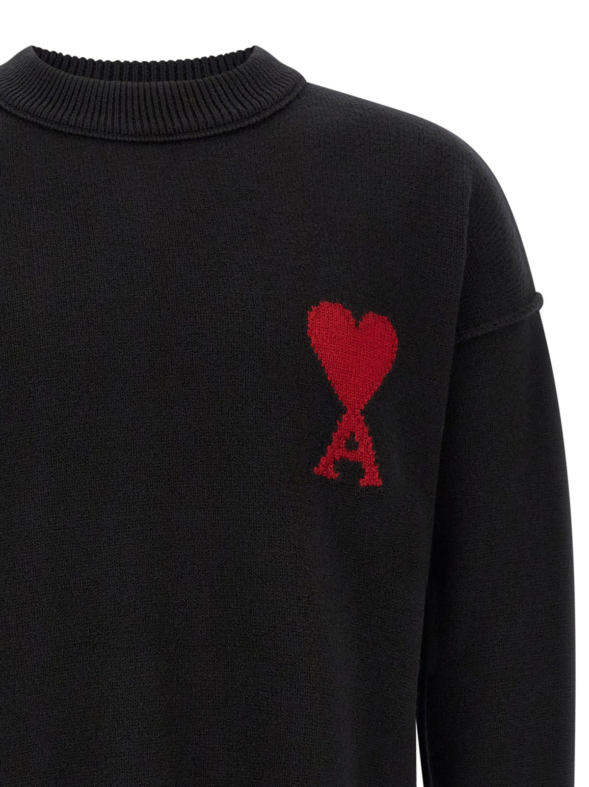 Ami Paris Ami De Coeur Sweater Black