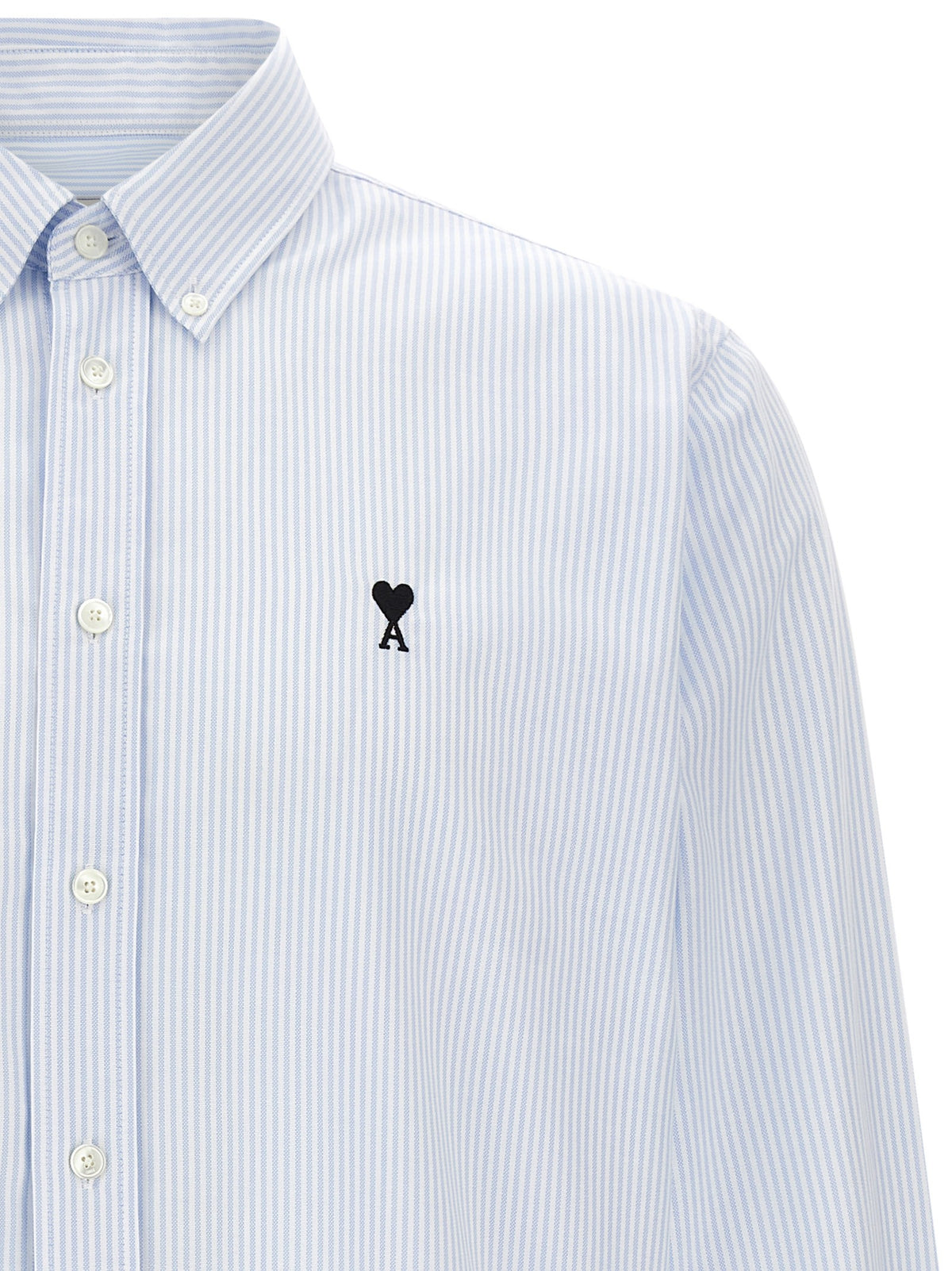 Ami Paris Ami De Coeur Blue Stripes Shirt Blue, view 3