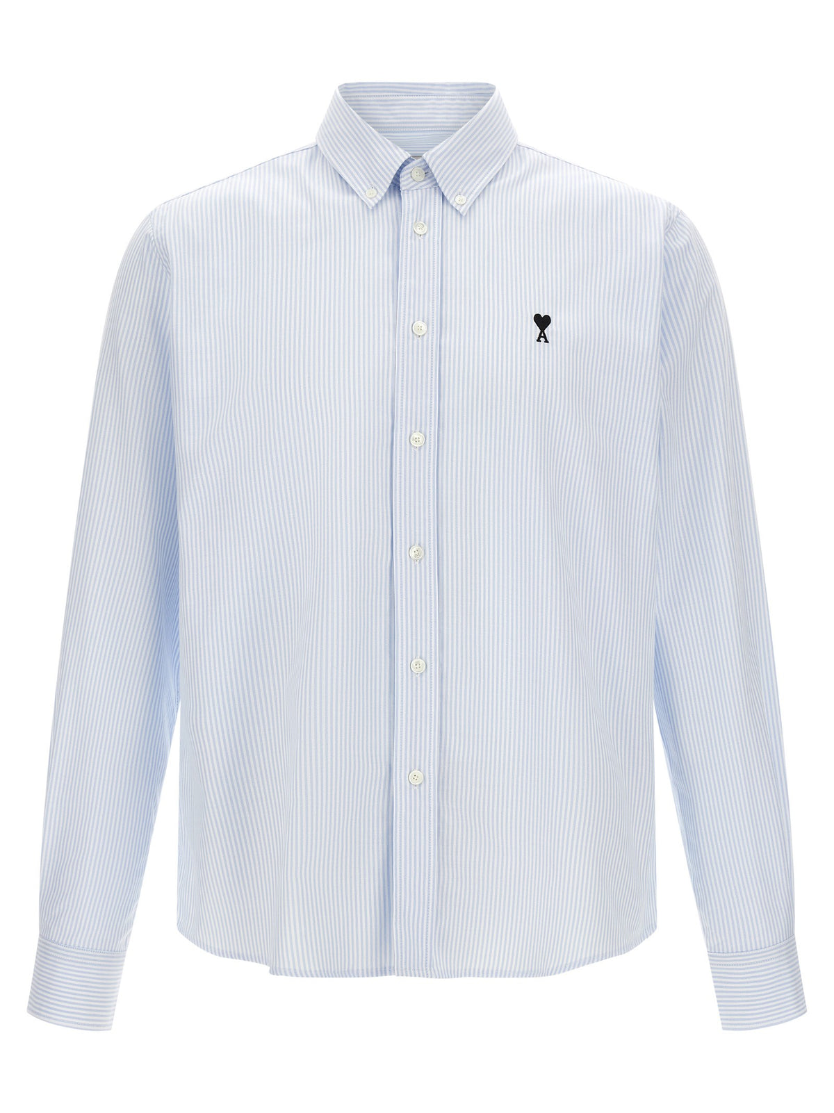 Ami Paris Ami De Coeur Blue Stripes Shirt Blue