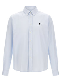 Ami Paris Ami De Coeur Blue Stripes Shirt Blue