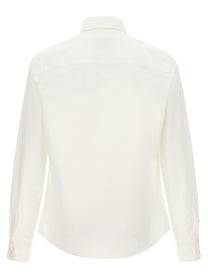 Ami Paris Ami De Coeur Oxford Cotton Shirt White, view 2