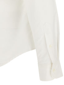 Ami Paris Ami De Coeur Oxford Cotton Shirt White, view 4