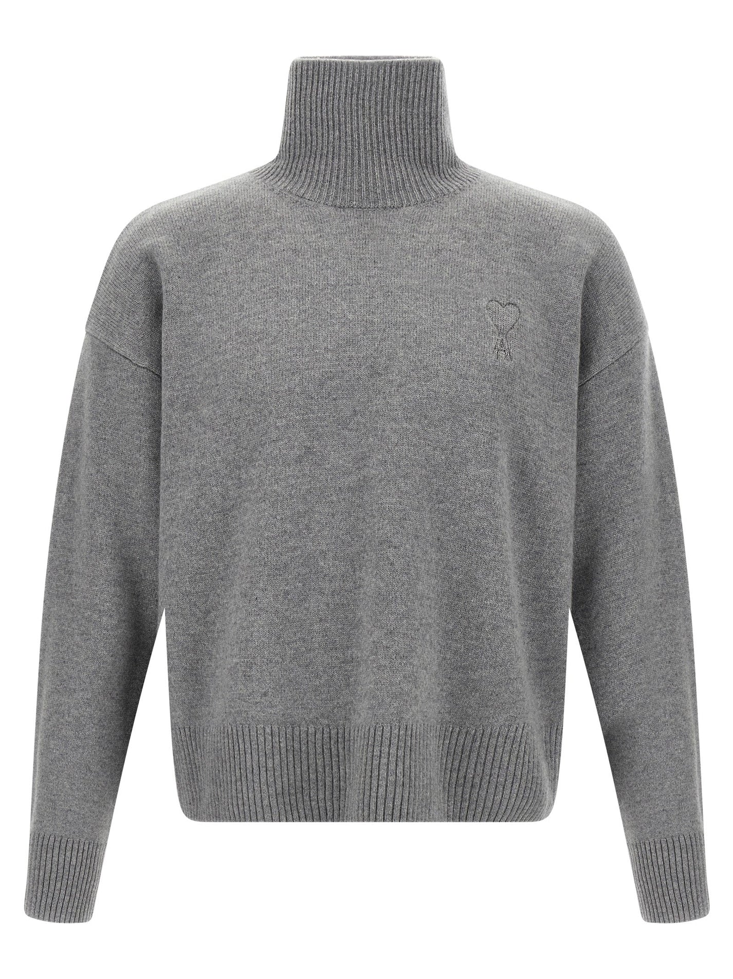AMI PARIS - AMI PARIS - Puff logo sweater - Men’s Knitwear