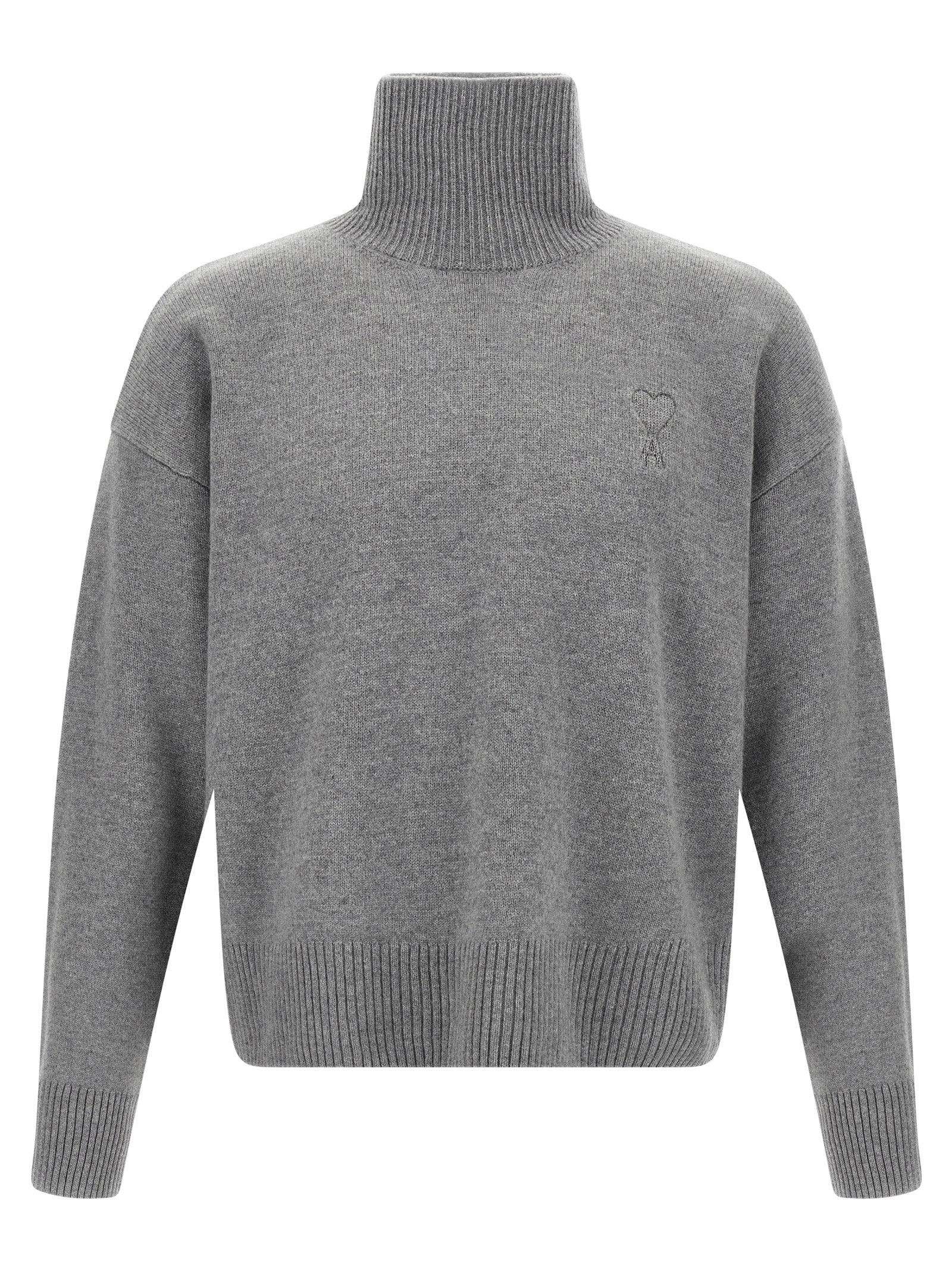 AMI PARIS - AMI PARIS - Puff logo sweater - Men’s Knitwear