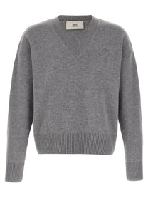 AMI PARIS - AMI PARIS - Puff logo patch sweater - Men’s Knitwear