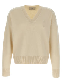 AMI PARIS - AMI PARIS - Puff logo patch sweater - Men’s Knitwear