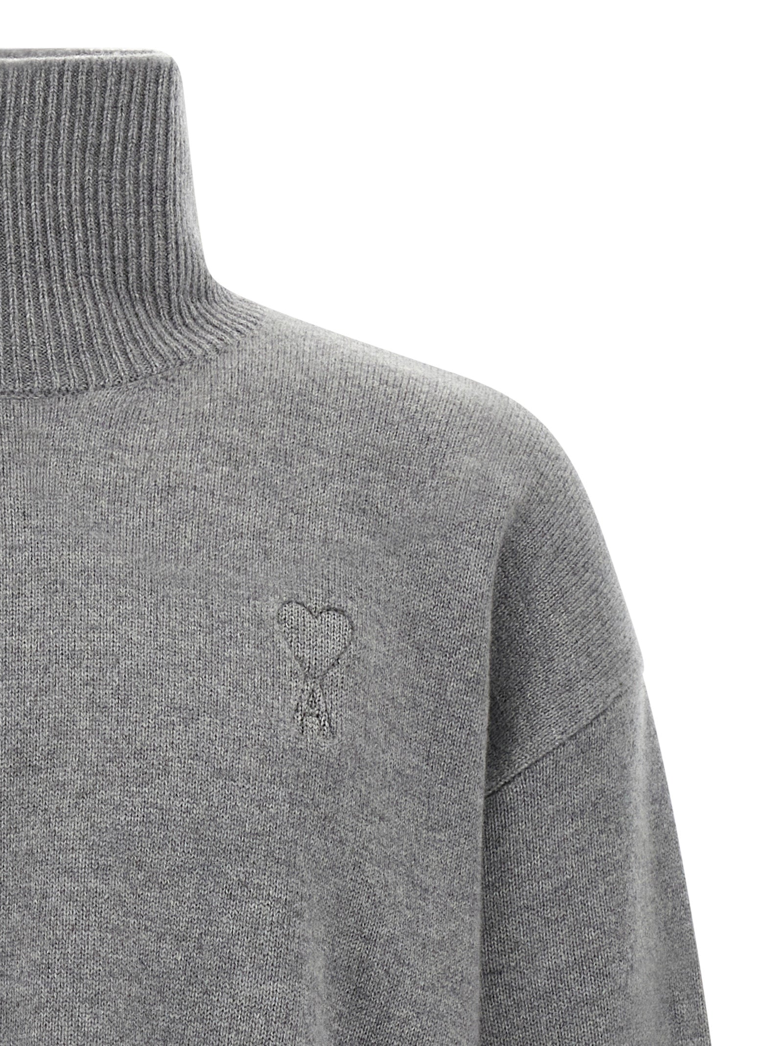 AMI PARIS - AMI PARIS - Puff logo sweater - Men’s Knitwear