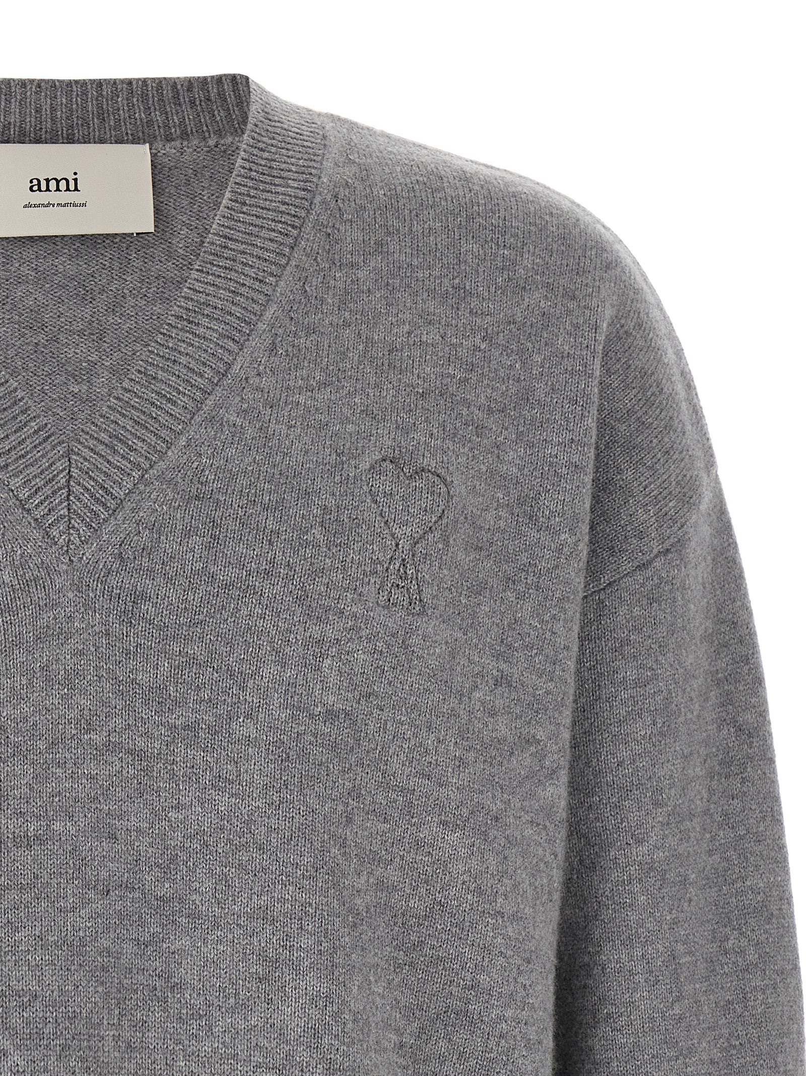 AMI PARIS - AMI PARIS - Puff logo patch sweater - Men’s Knitwear