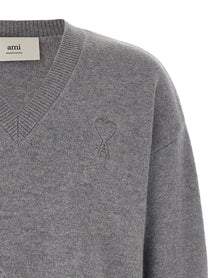 AMI PARIS - AMI PARIS - Puff logo patch sweater - Men’s Knitwear