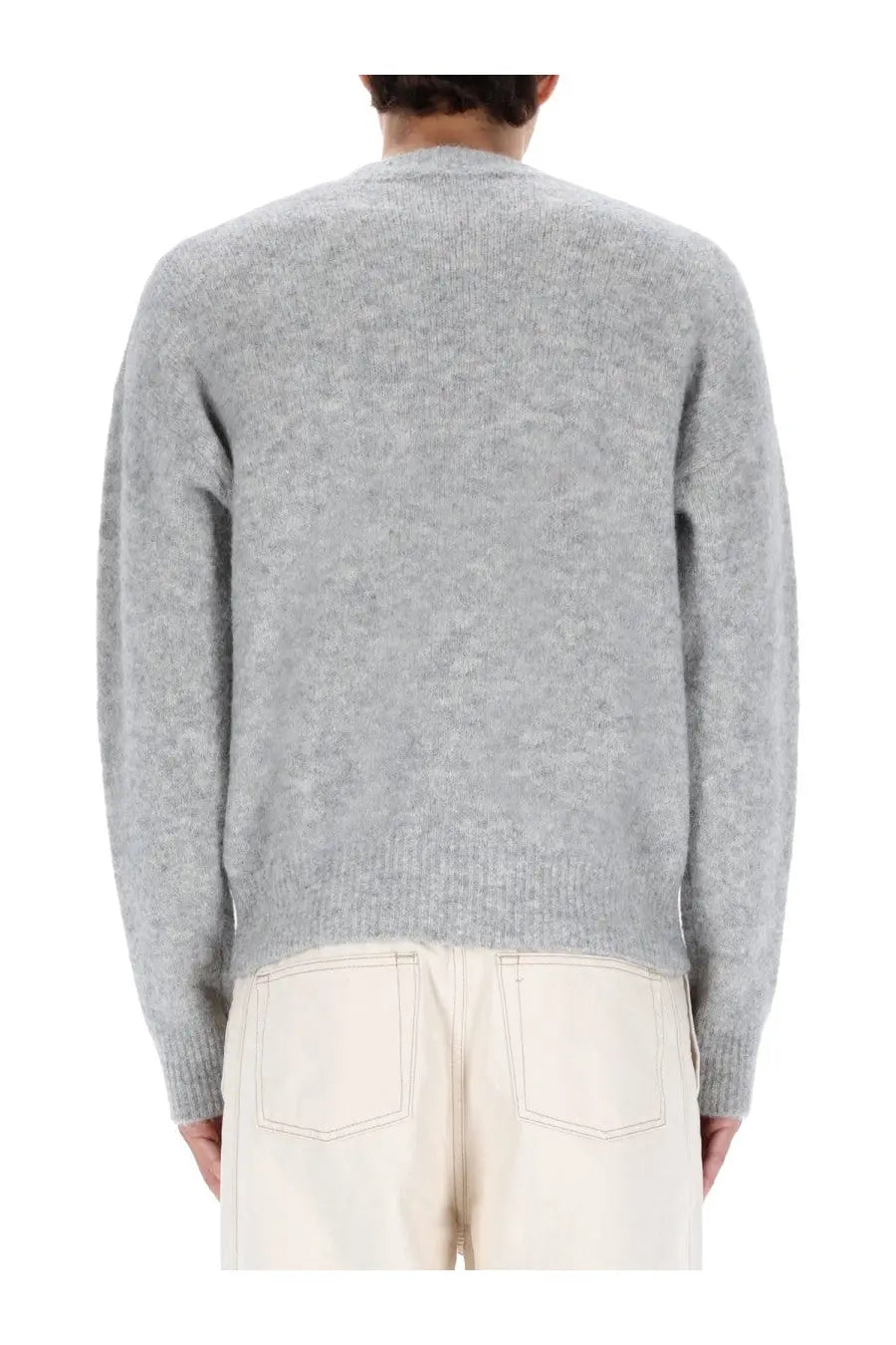 Ami Paris Men's Alpaca Sweater Grey, view 3