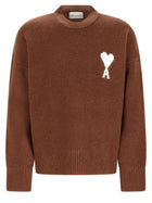 Ami Paris Men's Ami De Coeur Sweater Brown