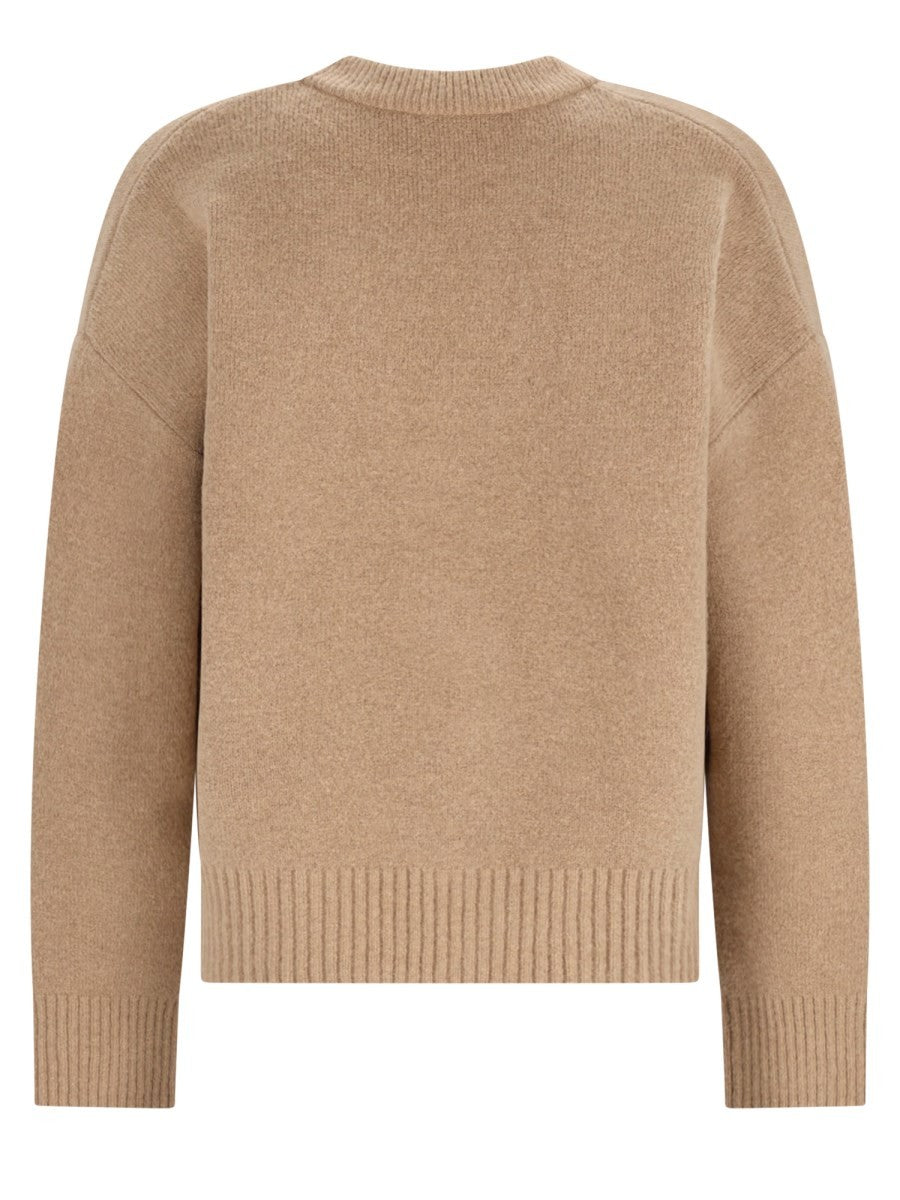 Ami Paris Men's Cardigan Ami De Coeur Beige, view 2