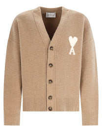 Ami Paris Men's Cardigan Ami De Coeur Beige