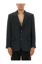 Ami Paris Men's Double Breasted Wool Jacket Grey