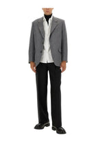Ami Paris Men's Double Breasted Wool Jacket Grey, view 2