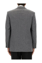 Ami Paris Men's Double Breasted Wool Jacket Grey, view 3