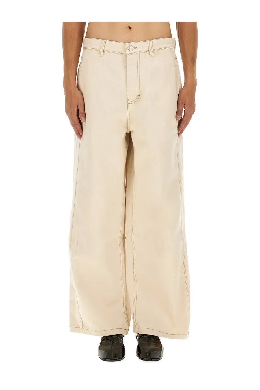 Ami Paris Men's Jeans Wide Fit White