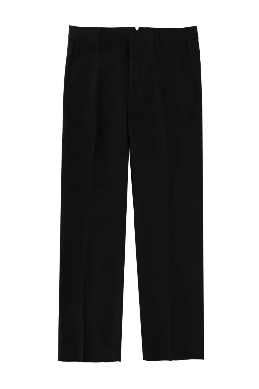 Ami Paris Men's Linen Blend Straight Pants Black