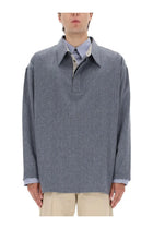 Ami Paris Men's Long Sleeved Polo Shirt Grey