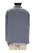 Ami Paris Men's Long Sleeved Polo Shirt Grey, view 3