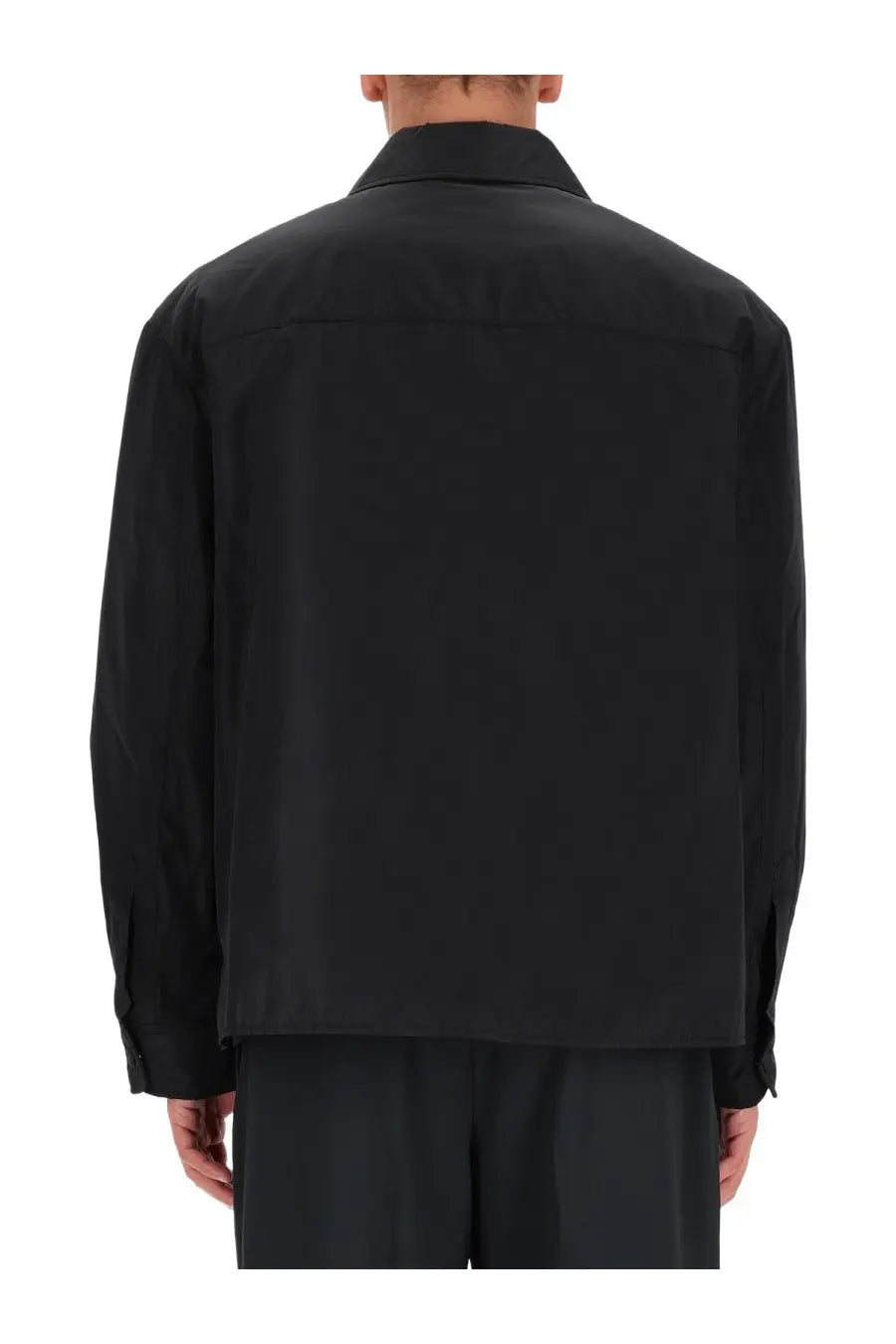 Ami Paris Men's Padded Shirt Jacket Black, view 4
