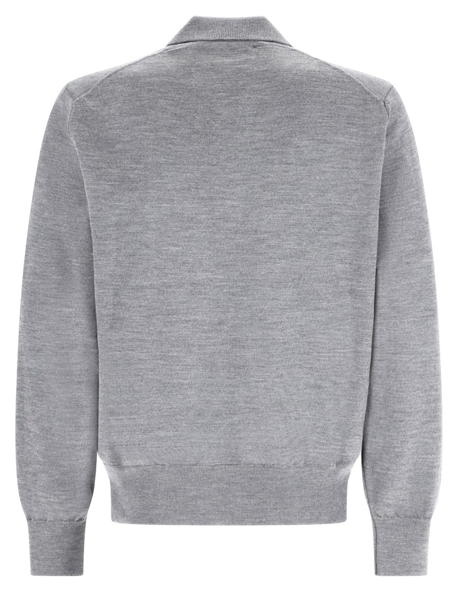 Ami Paris Men's Polo Grey, view 2