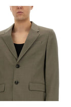 Ami Paris Men's Two Button Jacket Green, view 4