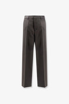 Ami Paris Men's Virgin Wool Trousers Grey
