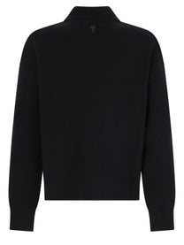 Ami Paris Men's Wool Cardigan Black, view 2
