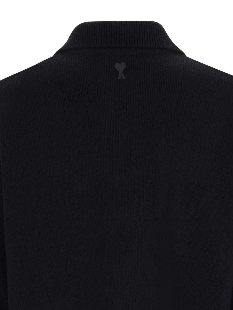 Ami Paris Men's Wool Cardigan Black, view 3