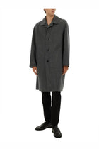 Ami Paris Men's Wool and Cashmere Blend Coat Grey, view 2