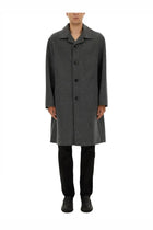 Ami Paris Men's Wool and Cashmere Blend Coat Grey