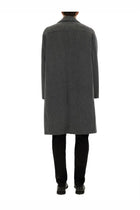Ami Paris Men's Wool and Cashmere Blend Coat Grey, view 3
