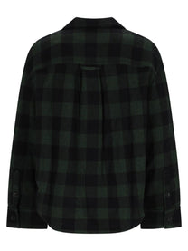 Ami Paris Men's Wool Checked Overshirt Green, view 2